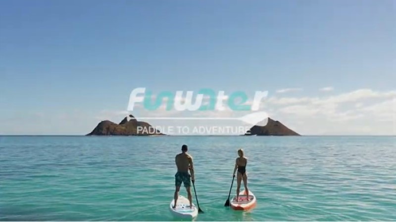 Funwater Blue Tiki 10'6 SUP board video