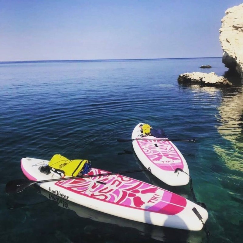 Funwater Pink Tiki 10'6 allround touring SUP board in zee