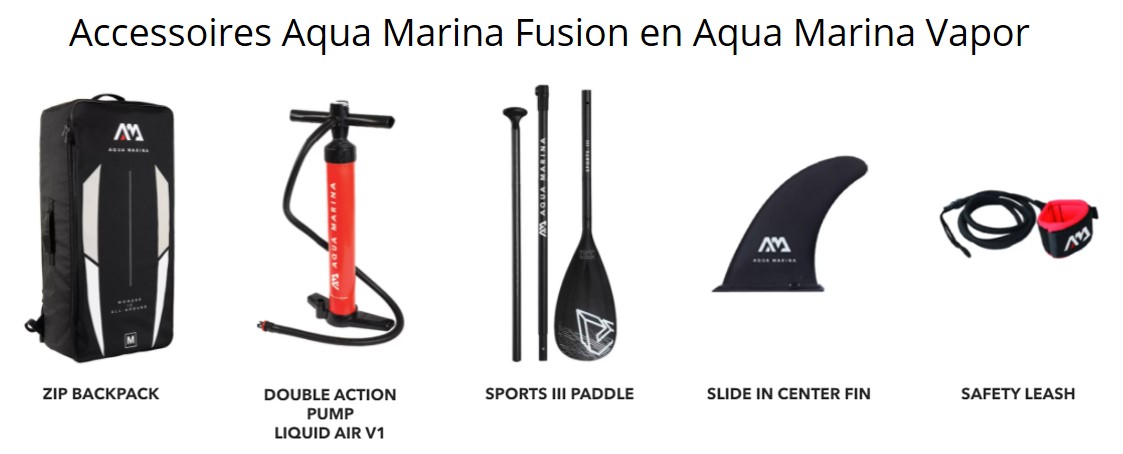 Aqua Marina Fusion en Vapor accessoires