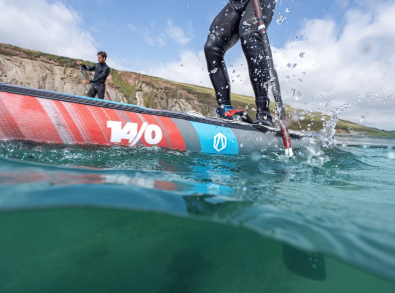 Aztron Meteor 14' race sup board close-up