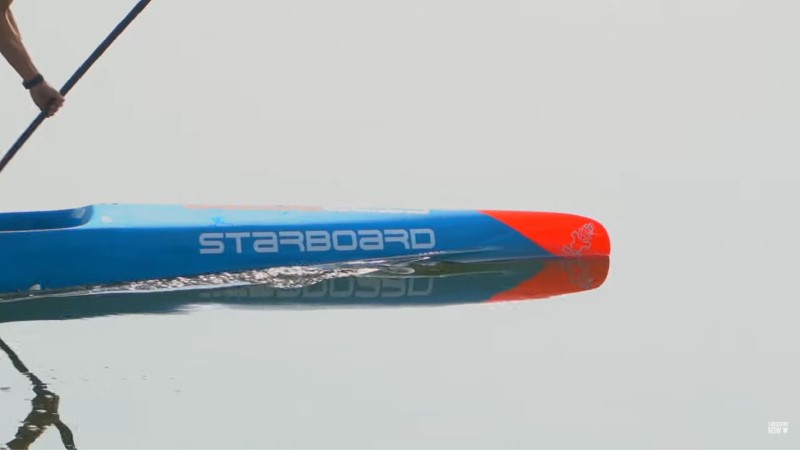 Starboard Sprint Carbon Sandwich 14' race sup board video